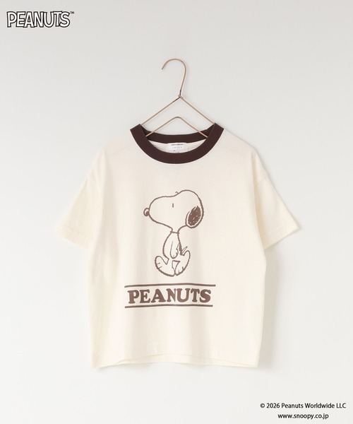 LOWRYS FARM（ローリーズファーム）の「【SNOOPY】リンガーTシャツ　656760（Tシャツ/カットソー・キッズ・シルバー/アイボリー/ブラウン系その他・120cm/130cm/140cm/150cm/110cm）」の4枚目の写真