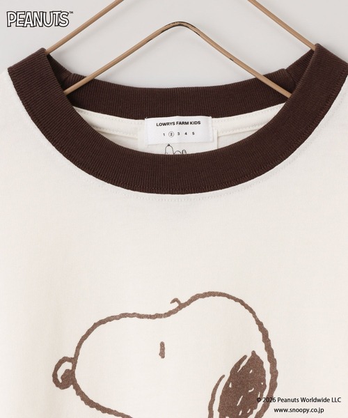 LOWRYS FARM（ローリーズファーム）の「【SNOOPY】リンガーTシャツ　656760（Tシャツ/カットソー・キッズ・シルバー/アイボリー/ブラウン系その他・120cm/130cm/140cm/150cm/110cm）」の6枚目の写真