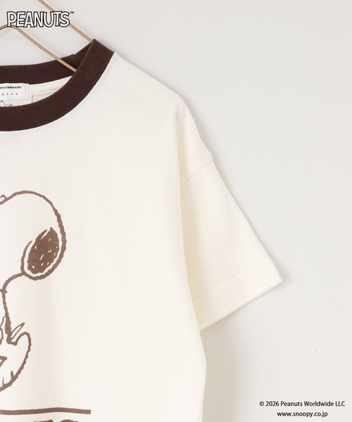 LOWRYS FARM（ローリーズファーム）の「【SNOOPY】リンガーTシャツ　656760（Tシャツ/カットソー・キッズ・シルバー/アイボリー/ブラウン系その他・120cm/130cm/140cm/150cm/110cm）」の7枚目の写真