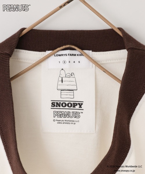 LOWRYS FARM（ローリーズファーム）の「【SNOOPY】リンガーTシャツ　656760（Tシャツ/カットソー・キッズ・シルバー/アイボリー/ブラウン系その他・120cm/130cm/140cm/150cm/110cm）」の9枚目の写真