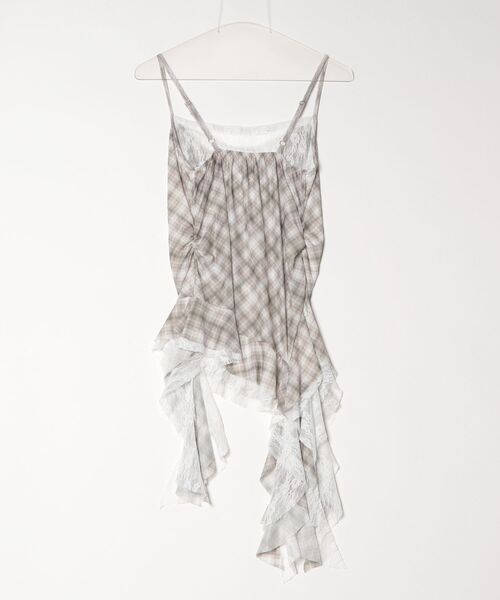 tinkerend（ティンカーエンド）の「Hem FrillLlace Camisole / 裾フリルレースキャミソール（キャミソール・レディース・ベージュ・FREE）」の14枚目の写真