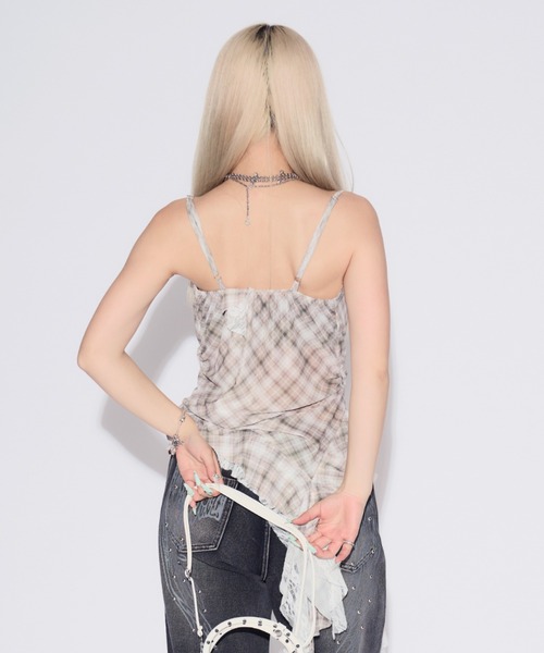 tinkerend（ティンカーエンド）の「Hem FrillLlace Camisole / 裾フリルレースキャミソール（キャミソール・レディース・ベージュ・FREE）」の6枚目の写真