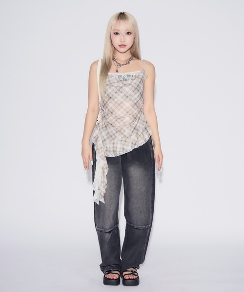 tinkerend（ティンカーエンド）の「Hem FrillLlace Camisole / 裾フリルレースキャミソール（キャミソール・レディース・ベージュ・FREE）」の9枚目の写真