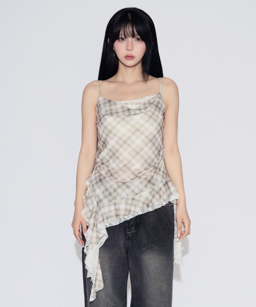 tinkerend（ティンカーエンド）の「Hem FrillLlace Camisole / 裾フリルレースキャミソール（キャミソール・レディース・ベージュ・FREE）」の15枚目の写真