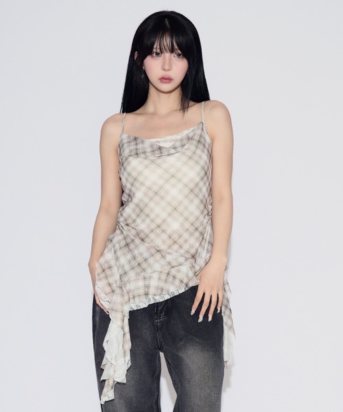 tinkerend（ティンカーエンド）の「Hem FrillLlace Camisole / 裾フリルレースキャミソール（キャミソール・レディース・ベージュ・FREE）」の16枚目の写真