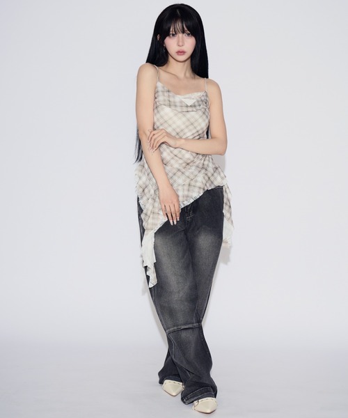 tinkerend（ティンカーエンド）の「Hem FrillLlace Camisole / 裾フリルレースキャミソール（キャミソール・レディース・ベージュ・FREE）」の20枚目の写真