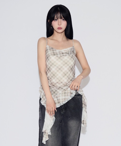 tinkerend（ティンカーエンド）の「Hem FrillLlace Camisole / 裾フリルレースキャミソール（キャミソール・レディース・ベージュ・FREE）」の18枚目の写真