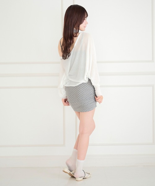 ALLuRing ChaRm(アリュリングチャーム)の「【3点セット】Bolero & Dot Gathered Camisole Dress Set / ボレロ&ドット柄ギャザーキャミワンピースセット(ワンピース・レディース・ブラック/グレー・FREE)」の22枚目の写真