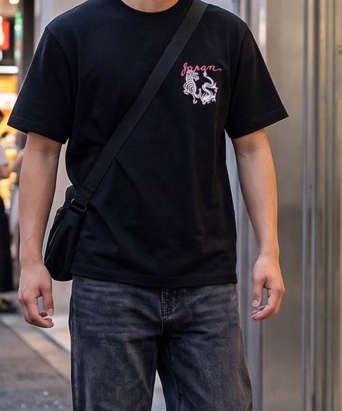 TETE(テット)の「【和華】和柄バックプリントTシャツ/5色展開|虎・日本地図 スラブ素材 大人カジュアル ストリート アメカジ 半袖 メンズ(Tシャツ/カットソー・メンズ・オレンジ/ホワイト/ストーン/ネイビー/ブラック・MEDIUM/X-LARGE/LARGE)」の18枚目の写真
