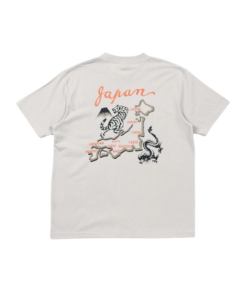 TETE(テット)の「【和華】和柄バックプリントTシャツ/5色展開|虎・日本地図 スラブ素材 大人カジュアル ストリート アメカジ 半袖 メンズ(Tシャツ/カットソー・メンズ・オレンジ/ホワイト/ストーン/ネイビー/ブラック・MEDIUM/X-LARGE/LARGE)」の15枚目の写真