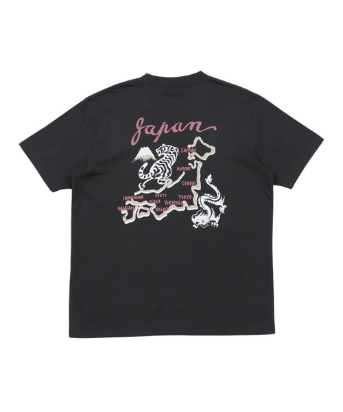 TETE(テット)の「【和華】和柄バックプリントTシャツ/5色展開|虎・日本地図 スラブ素材 大人カジュアル ストリート アメカジ 半袖 メンズ(Tシャツ/カットソー・メンズ・オレンジ/ホワイト/ストーン/ネイビー/ブラック・MEDIUM/X-LARGE/LARGE)」の20枚目の写真