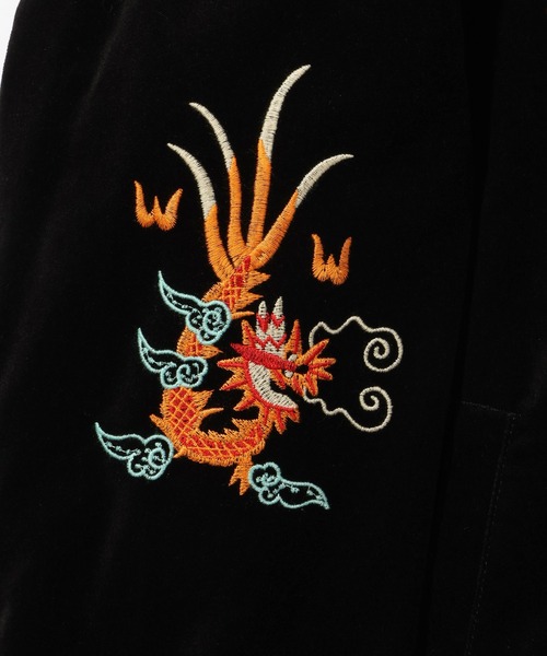 CORPUS TOKYO(コーパス トーキョー)の「【HOUSTON/ヒューストン】VELVETEEN VIETNAM JACKET/ベルベティーン ベトナムジャケット(SKULL)(ミリタリージャケット・メンズ・マルーン/ミント/ブラック・M/L/XL)」の17枚目の写真
