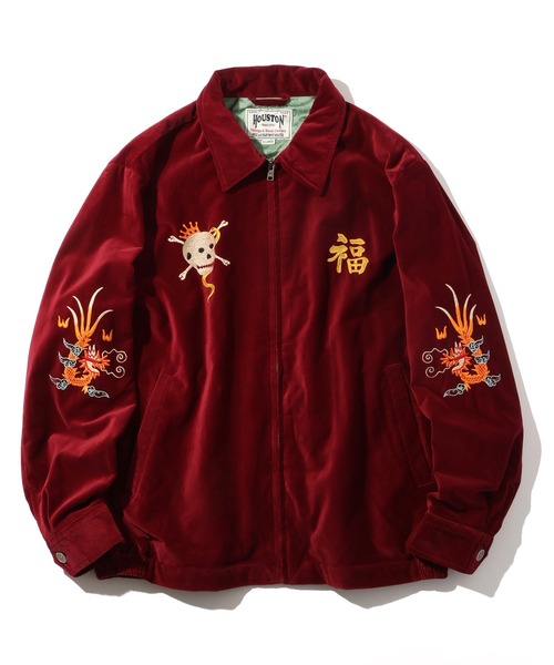 CORPUS TOKYO(コーパス トーキョー)の「【HOUSTON/ヒューストン】VELVETEEN VIETNAM JACKET/ベルベティーン ベトナムジャケット(SKULL)(ミリタリージャケット・メンズ・マルーン/ミント/ブラック・M/L/XL)」の11枚目の写真