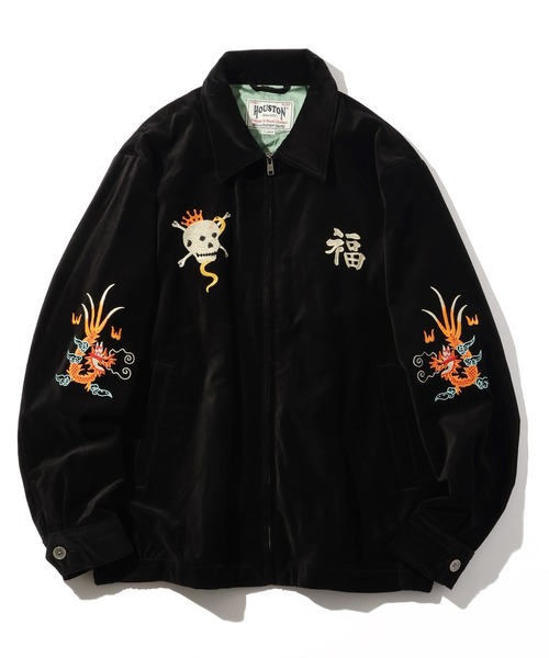 CORPUS TOKYO(コーパス トーキョー)の「【HOUSTON/ヒューストン】VELVETEEN VIETNAM JACKET/ベルベティーン ベトナムジャケット(SKULL)(ミリタリージャケット・メンズ・マルーン/ミント/ブラック・M/L/XL)」の4枚目の写真