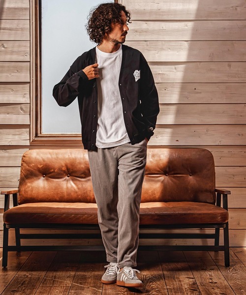 1minute 1second(ワンミニットワンセカンド)の「mcg3851-pave heart print 10oz loose fit cardigan カーディガン(1M26A230)(カーディガン/ボレロ・メンズ・ブラック×ホワイト/ブラック×ブラック/アッシュ・M/L/XL)」の17枚目の写真