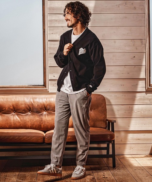 1minute 1second(ワンミニットワンセカンド)の「mcg3851-pave heart print 10oz loose fit cardigan カーディガン(1M26A230)(カーディガン/ボレロ・メンズ・ブラック×ホワイト/ブラック×ブラック/アッシュ・M/L/XL)」の18枚目の写真