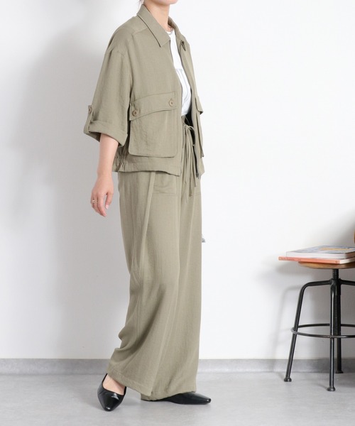cepo（セポ）の「〈セットアップ対応〉LINENミックス ワークブルゾン（ブルゾン・レディース・チャコール/オリーブ・M）」の20枚目の写真