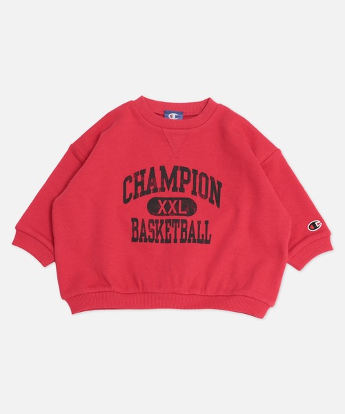 Champion(チャンピオン)の「〈チャンピオン〉カレッジロゴ裏毛トレーナー(スウェット・キッズ・オートミール/レッド/ネイビー・80cm/130cm/90cm/100cm/110cm/120cm)」の3枚目の写真