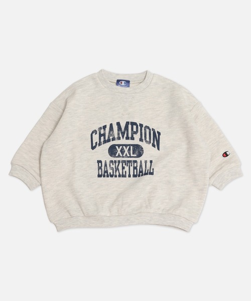 Champion(チャンピオン)の「〈チャンピオン〉カレッジロゴ裏毛トレーナー(スウェット・キッズ・オートミール/レッド/ネイビー・80cm/130cm/90cm/100cm/110cm/120cm)」の4枚目の写真