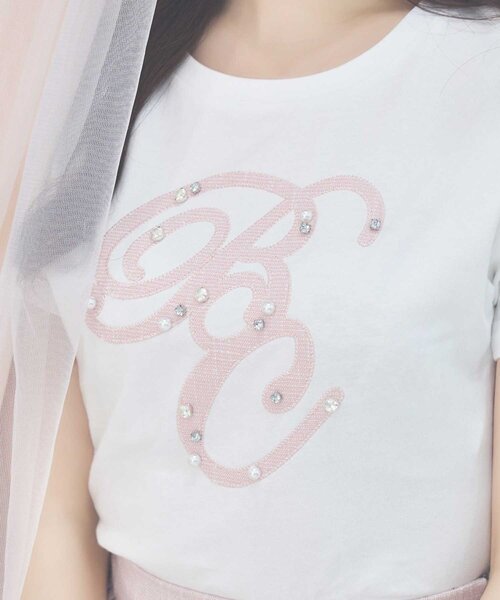OLIVE des OLIVE(オリーブデオリーブ)の「【Belle Charme】Tweed BC Logo Tee(Tシャツ/カットソー・レディース・ホワイト/オフホワイト/ブラック・FREE)」の10枚目の写真