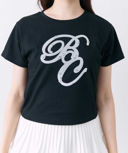 OLIVE des OLIVE(オリーブデオリーブ)の「【Belle Charme】Tweed BC Logo Tee(Tシャツ/カットソー・レディース・ホワイト/オフホワイト/ブラック・FREE)」の16枚目の写真