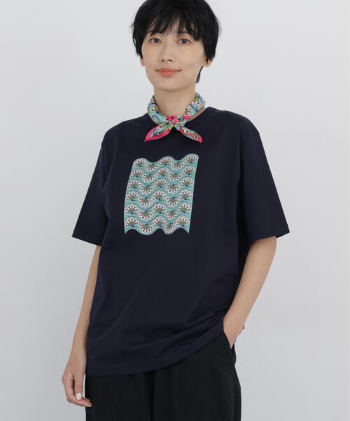 human woman(ヒューマンウーマン)の「◆【CLOUDY】コラボプリントTシャツ(Tシャツ/カットソー・レディース・ネイビー/ホワイト・MEDIUM)」の17枚目の写真