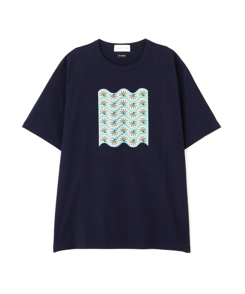 human woman(ヒューマンウーマン)の「◆【CLOUDY】コラボプリントTシャツ(Tシャツ/カットソー・レディース・ネイビー/ホワイト・MEDIUM)」の6枚目の写真