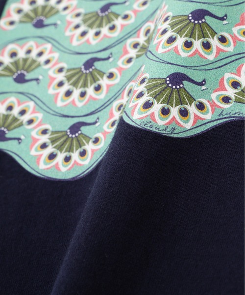 human woman(ヒューマンウーマン)の「◆【CLOUDY】コラボプリントTシャツ(Tシャツ/カットソー・レディース・ネイビー/ホワイト・MEDIUM)」の5枚目の写真