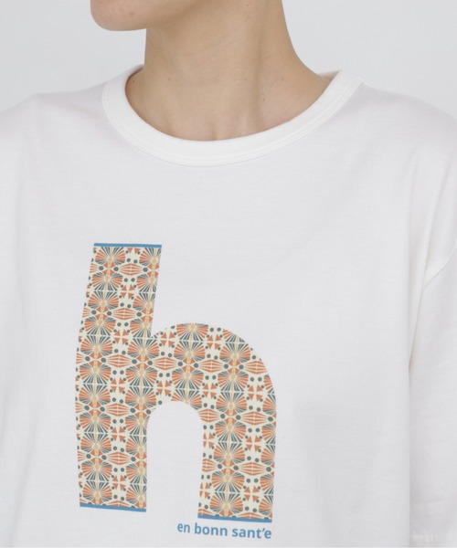 human woman(ヒューマンウーマン)の「◆【CLOUDY】コラボプリントTシャツ(Tシャツ/カットソー・レディース・ネイビー/ホワイト・MEDIUM)」の7枚目の写真