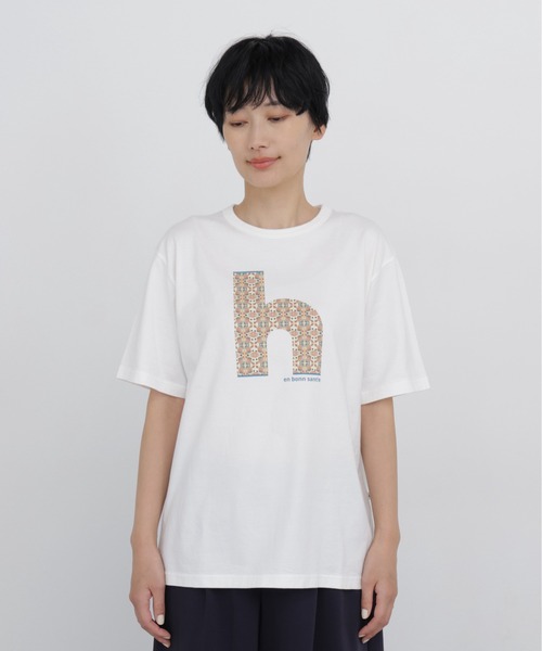 human woman(ヒューマンウーマン)の「◆【CLOUDY】コラボプリントTシャツ(Tシャツ/カットソー・レディース・ネイビー/ホワイト・MEDIUM)」の10枚目の写真