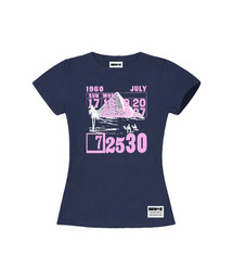 DESERT セミクロップ 半袖Tシャツ [ネイビー]