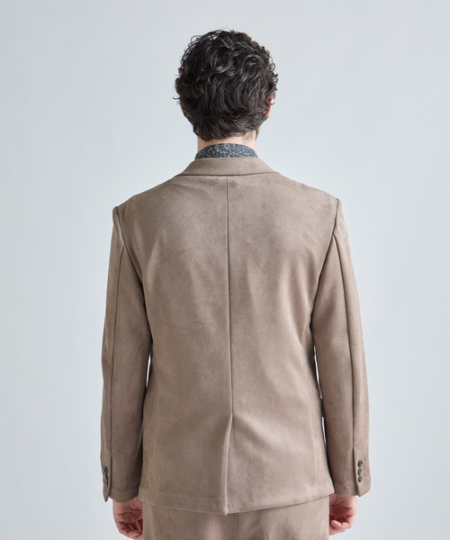 MEN'S BIGI（メンズビギ）の「フェイクスエードダンボール リラックスジャケット（テーラードジャケット・メンズ・チャコールグレー/ベージュ/ブラック・01/02/04/03）」の9枚目の写真