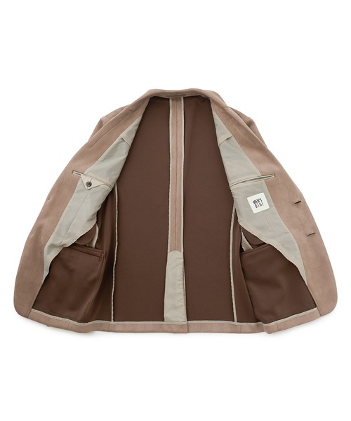 MEN'S BIGI（メンズビギ）の「フェイクスエードダンボール リラックスジャケット（テーラードジャケット・メンズ・チャコールグレー/ベージュ/ブラック・01/02/04/03）」の4枚目の写真