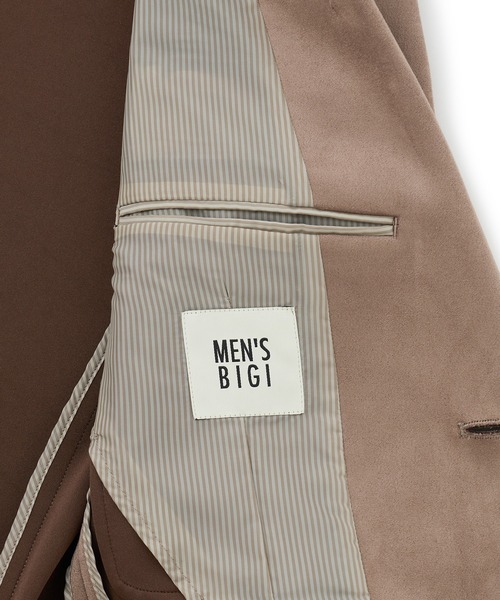 MEN'S BIGI（メンズビギ）の「フェイクスエードダンボール リラックスジャケット（テーラードジャケット・メンズ・チャコールグレー/ベージュ/ブラック・01/02/04/03）」の5枚目の写真