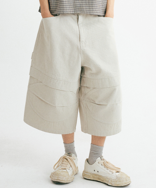 THEN OUR(デンアワー)の「パネルバミューダパンツ(アイボリー)(その他パンツ・メンズ・その他・LARGE/MEDIUM/X-LARGE)」の2枚目の写真