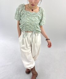 w closet | フラワーレースドロストブラウス 夏服(シャツ/ブラウス)