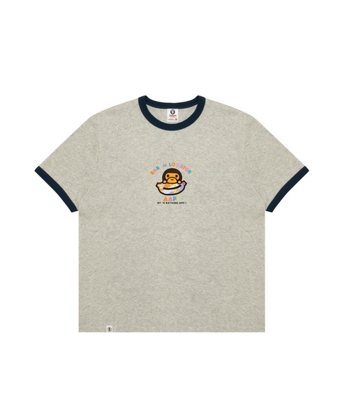 AAPE BY A BATHING APE(エーエイプバイアベイシングエイプ)の「AAPE X BABY MILO STORE RINGER TEE(Tシャツ/カットソー・メンズ・オフホワイト・X-LARGE/LARGE/MEDIUM/SMALL/XX-LARGE)」の1枚目の写真