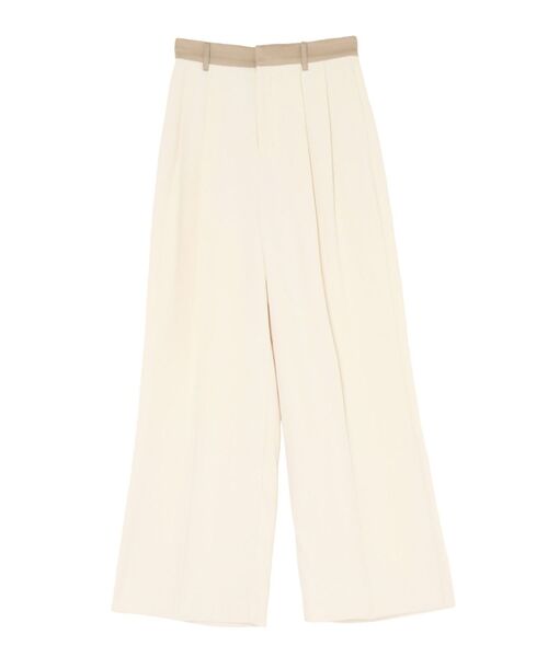 LAGUNAMOON（ラグナムーン）の「バイカラータックワイドパンツ 【夏服】【オフィスカジュアル】（その他パンツ・レディース・ブラウン/アイボリー・MEDIUM/SMALL）」の19枚目の写真