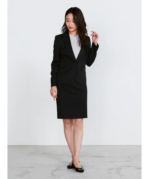 Perfect Suit FActory(パーフェクトスーツファクトリー)の「最強スーツ タイトスカート ストライプ(スカート・レディース・ブラック/ライトグレー/ネイビー・11号/15号/9号/7号/13号)」の11枚目の写真