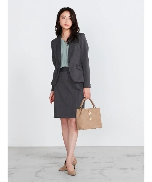 Perfect Suit FActory(パーフェクトスーツファクトリー)の「最強スーツ タイトスカート ストライプ(スカート・レディース・ブラック/ライトグレー/ネイビー・11号/15号/9号/7号/13号)」の20枚目の写真