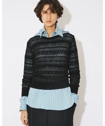 kids faire isle pullover/beautiful people/タイトフィット/フェアアイル柄/秋服