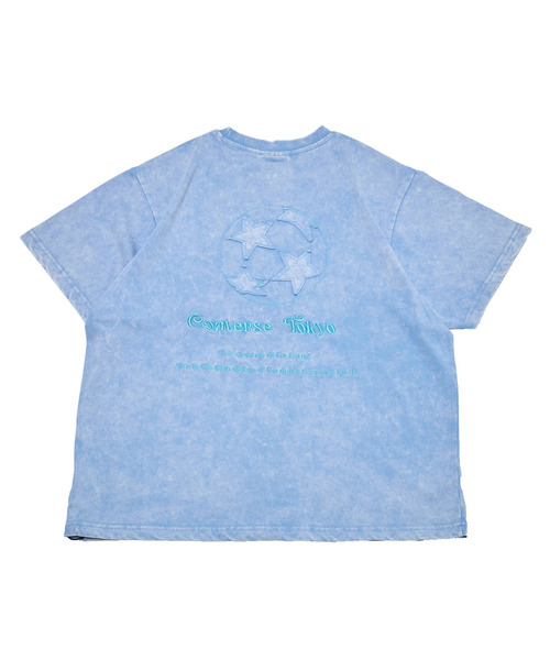 CONVERSE TOKYO(コンバーストウキョウ)の「SPINDLE HEM EMBROIDERED LOGO TEE(Tシャツ/カットソー・レディース・グレー/サックスブルー/ブラック・SMALL/MEDIUM)」の3枚目の写真