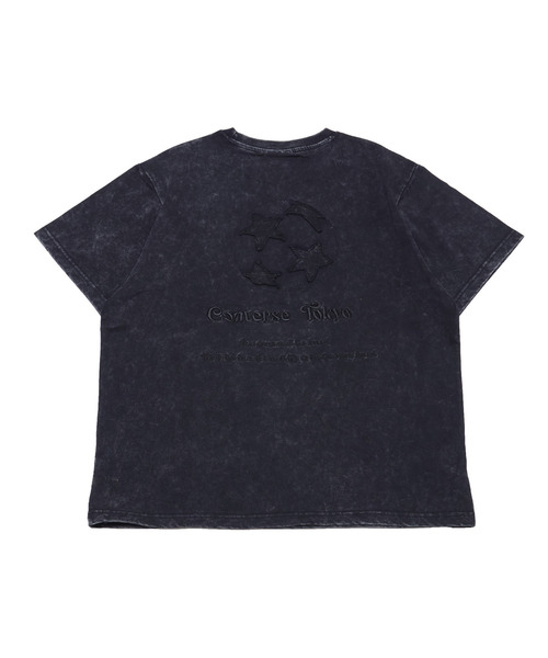 CONVERSE TOKYO(コンバーストウキョウ)の「SPINDLE HEM EMBROIDERED LOGO TEE(Tシャツ/カットソー・レディース・グレー/サックスブルー/ブラック・SMALL/MEDIUM)」の1枚目の写真