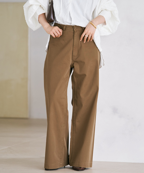 plage（プラージュ）の「Light straight チノパンツ（チノパンツ・レディース・キャメル/ホワイト・38/34/36）」の20枚目の写真
