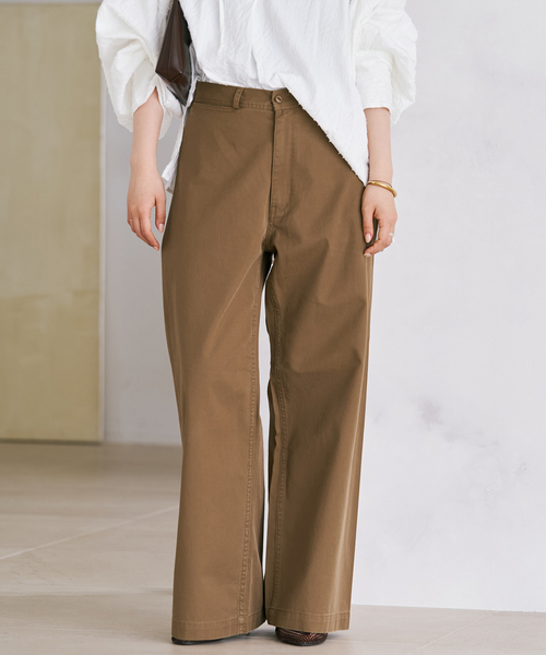 plage（プラージュ）の「Light straight チノパンツ（チノパンツ・レディース・キャメル/ホワイト・38/34/36）」の21枚目の写真