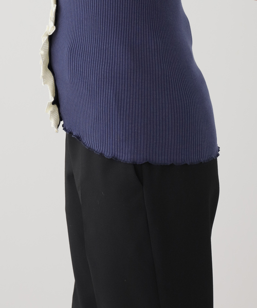 EDIT. FOR LULU（エディットフォールル）の「【Opera SPORT/オペラスポーツ】 SOPHIE SEAMLESS TOP（Tシャツ/カットソー・レディース・ネイビー・FREE）」の9枚目の写真