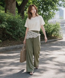【KONVINI select】レースラップスカート レディース レイヤードスカート 重ね着 シアーレース バレエコア 韓国ファッション