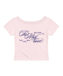 ザ・オッドサイドワンショルダー スリムフィット 半袖Tシャツ ピンク