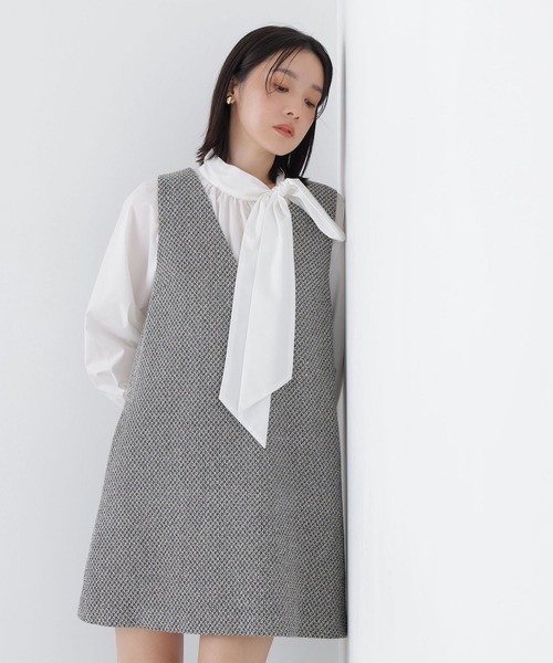 NATURAL BEAUTY BASIC(ナチュラルビューティーベーシック)の「ツイード SETUP ジャンスカ(ワンピース・レディース・ブラック系その他2/キャメル・MEDIUM/SMALL)」の11枚目の写真