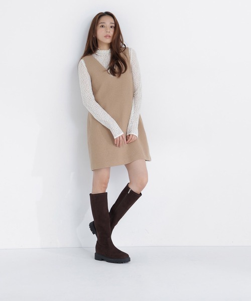 NATURAL BEAUTY BASIC(ナチュラルビューティーベーシック)の「ツイード SETUP ジャンスカ(ワンピース・レディース・ブラック系その他2/キャメル・MEDIUM/SMALL)」の20枚目の写真